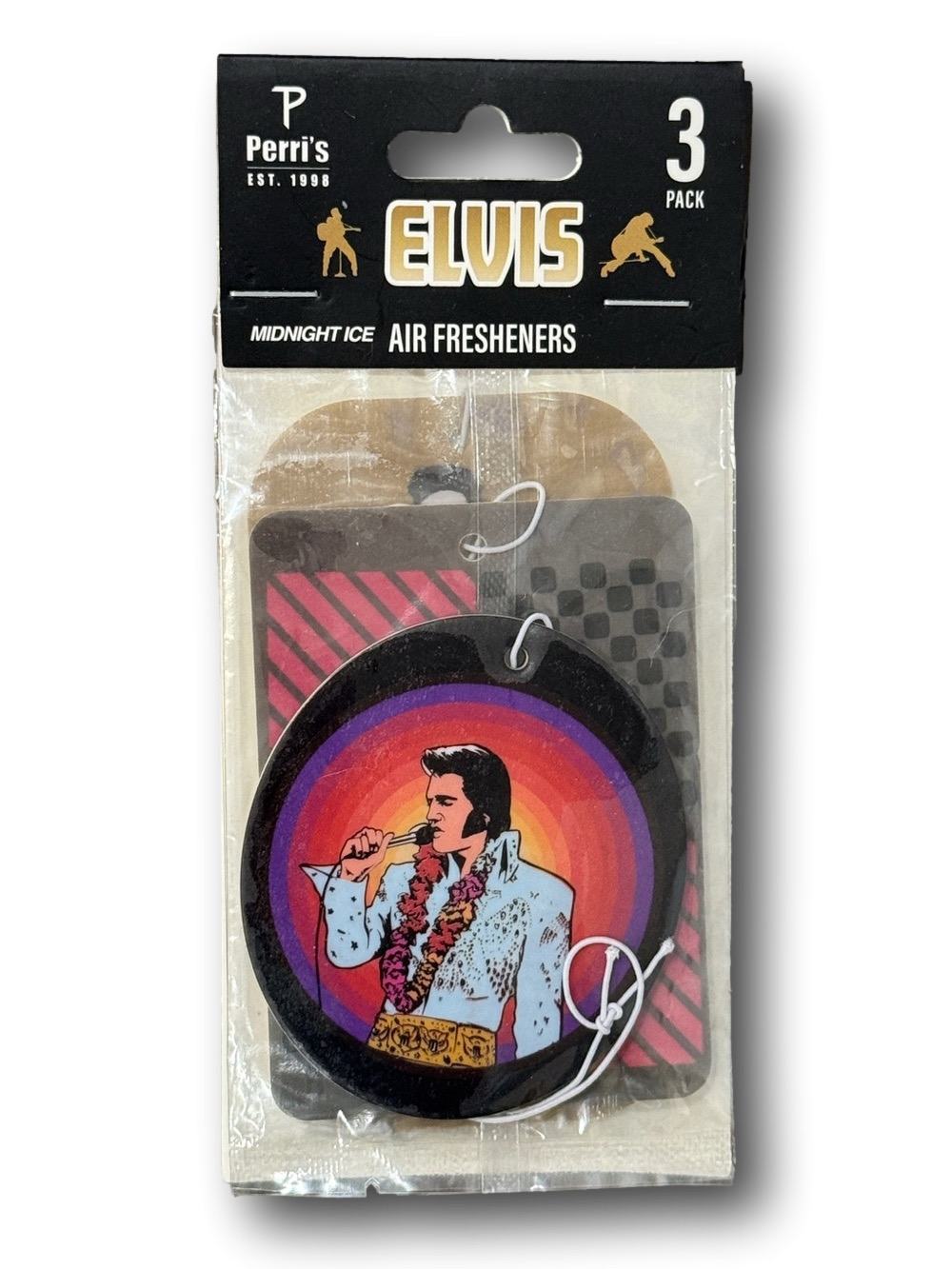 3-Pack Elvis Presley Licensed Air Fresheners - Midnight Ice Scent - NWT